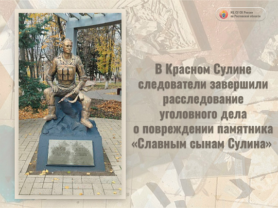 У истории с повреждением памятника в Красном Сулине обнаружился медицинский аспект