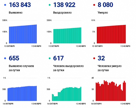 Коронавирус в Ростовской области: статистика на 12 ноября