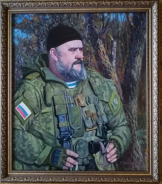 Портрет командира 6-го гвардейского казачьего полка Героя ЛНР Владимира Полуполтинных