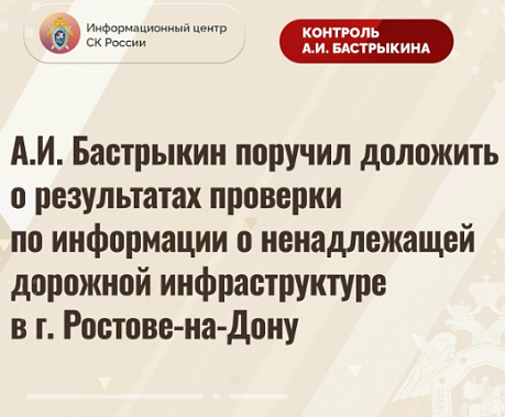  Дороги тревоги: о дорожной ростовской инфраструктуре уже пекутся и в Следкоме России
