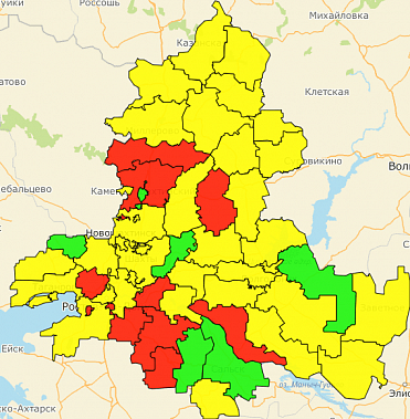 Зеленый свет «ковидного светофора» в Ростовской области зажегся для шести муниципалитетов