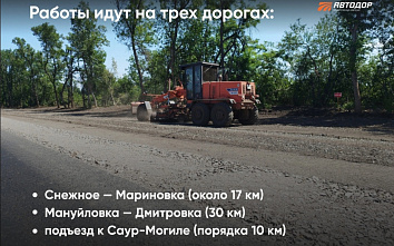 Восстановят автодороги, ведущие к «Саур-Могиле»