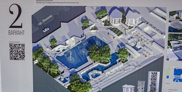 Вариант воссоздания фонтана на площади Ленина в Ростове, который собрал наибольшее число голосов горожан. Источник фото: администрация Ростова.