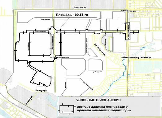 Схема трамвайной сети Левенцовского жилого массива.