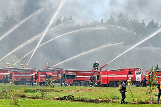 Донское МЧС отработало тушение ландшафтного пожара