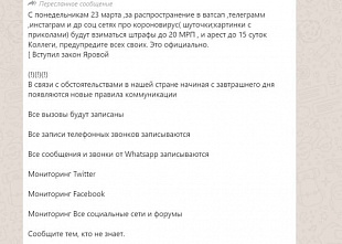 Донская полиция: за шутки про коронавирус штрафовать не будут!