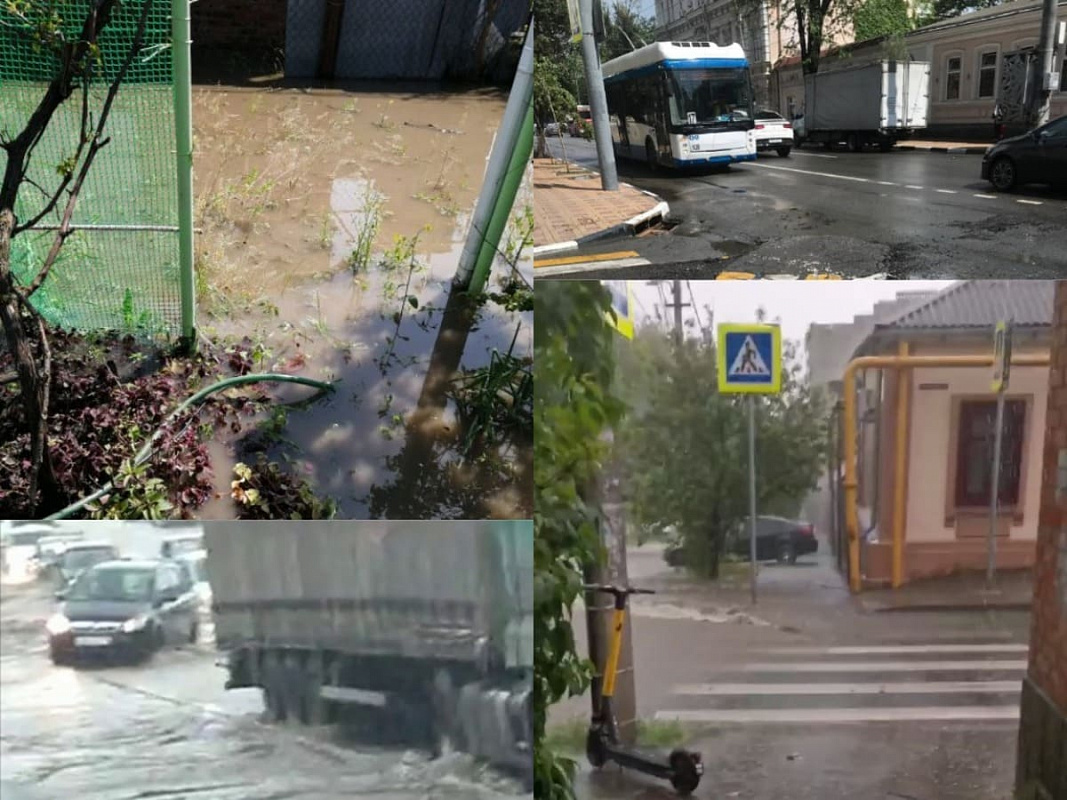 Жители Ростовской области публикуют последствия сегодняшних ливней. Непогода затянется еще на два дня