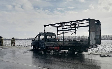 На Северном объезде Ростова сгорела ГАЗель