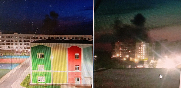 Во время вчерашнего обстрела Мариуполя. Фото из телеграм-каналов очевидцев