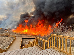 В Аксае горит Мухина балка