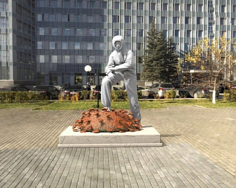 Памятник борцам с пандемией в Перми. 