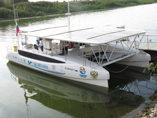 В Волгодонск приплыл «солнечный» катамаран