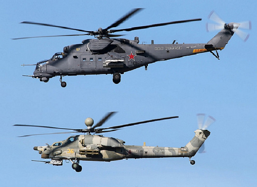 Ми-28 и Ми-35 в полете. Фото из открытых источников.