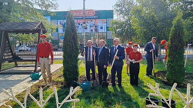 В Новошахтинске продолжили озеленение территории парка «Город детства»